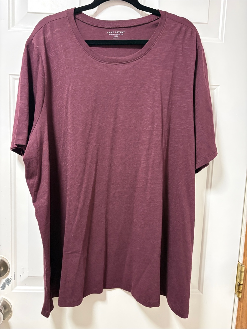Lane Bryant Short Sleeve Crew Tee in Mauve Plum